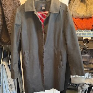 Brooks Brothers Classic Black Trech Coat size 10
